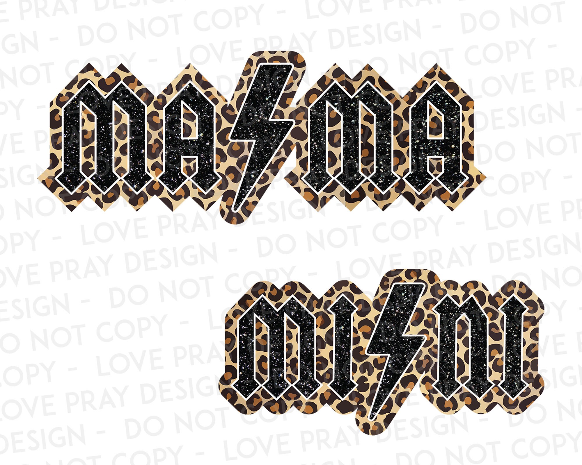 Mama and Mini acdc Shirt Design Sublimation graphic jpg Best | Etsy