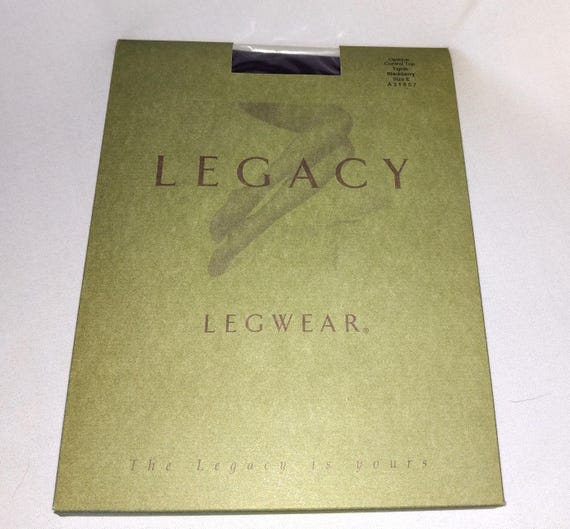 QVC Legacy Legwear Shapewear Blackberry Opaque Tights Size E Control Top New In Package
