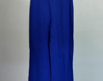 St. John Marie Gray Knit Pants Size 6 Blue Wool Rayon Y2K Career Casual USA