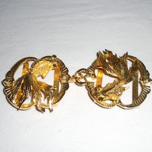 Mimi di N Koi Fish Large Two Piece Belt Buckle 1972 Vintage Accessories