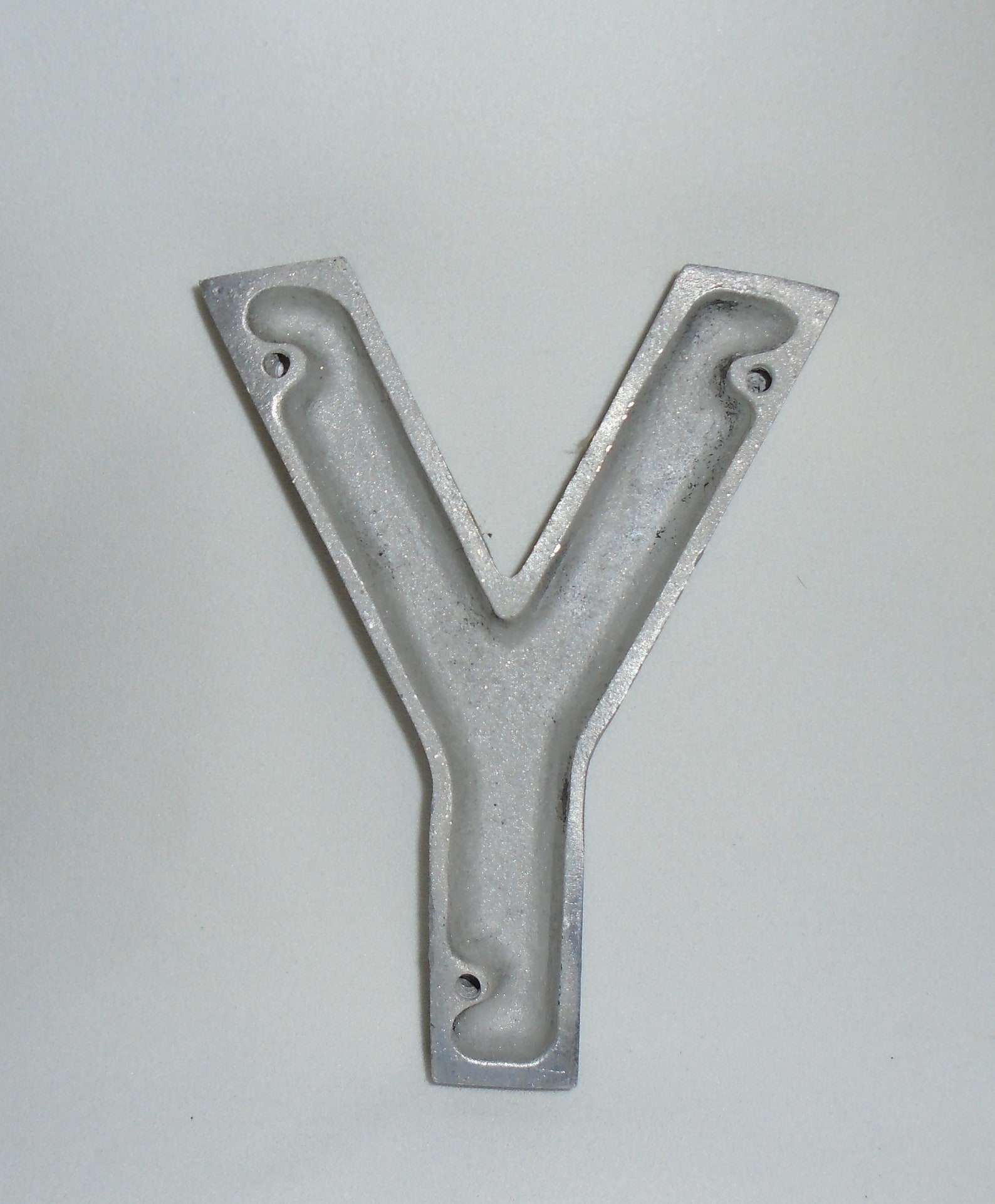 Cast Aluminum Letter Letter Y Wall Art Salvaged Letters Etsy