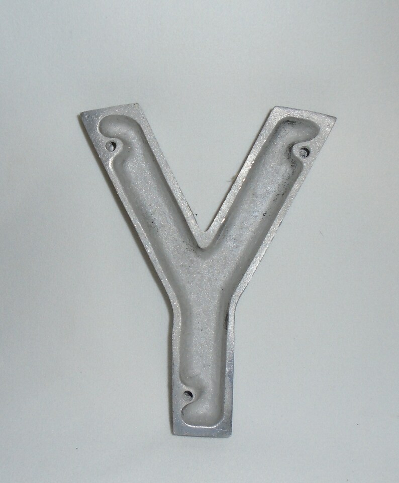 Cast Aluminum Letter Letter Y Wall Art Salvaged Letters Etsy