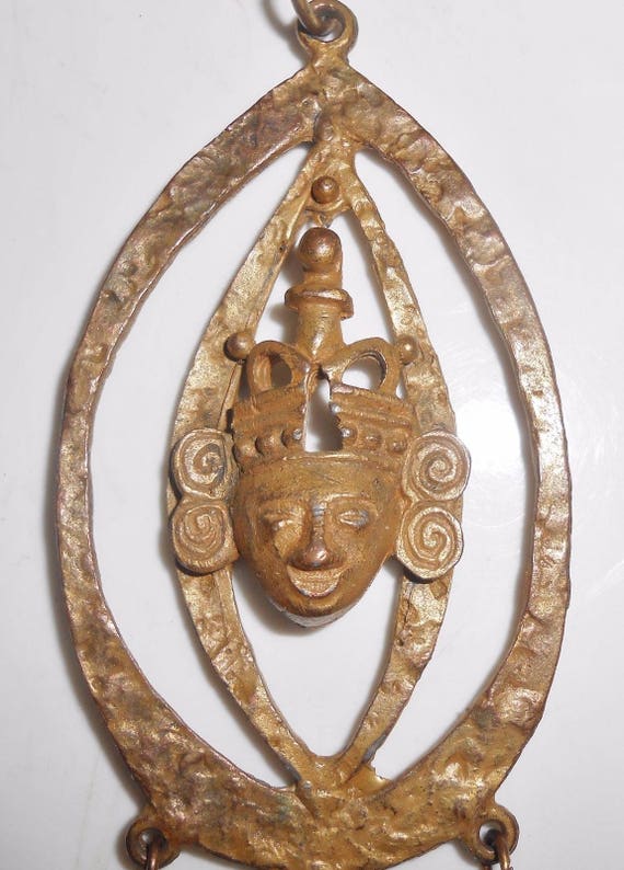 Art Deco Pendant,  Tribal Jewelry,  Tribal Pendan… - image 2