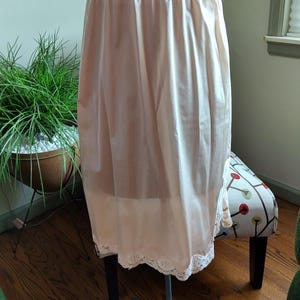 Vassarette Half Slip Size Medium Champagne Color Lace Accents Vintage 1970s
