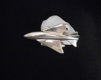 Airplane Gifts,  Airplane Brooch, Sterling Silver,  Figural Jewelry,  Travel Gifts,  Transportation,  Brooch Vintage,  Brooch Silver