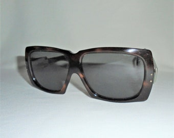 French Sunglasses Made in France Anchor Mark Metal Cut Outs 1970s Vintage Eyewear