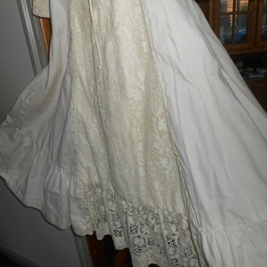 Gunne Sax Corset Dress Vintage Cream Lace Long Sleeve Sz 7 Prairie Wedding Boho Hippie image 4
