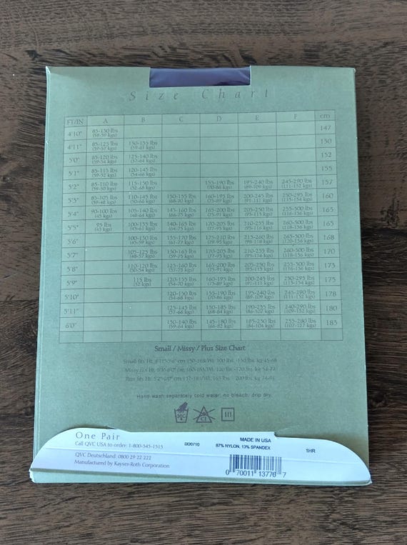 QVC Legacy Legwear Shapewear Port Tights Size E Control Top New In Package View 5