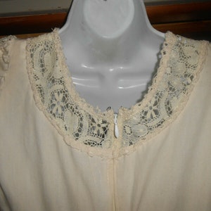 Gunne Sax Corset Dress Vintage Cream Lace Long Sleeve Sz 7 Prairie Wedding Boho Hippie image 6
