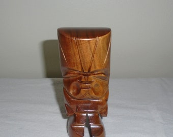 Milo Wood Hand Carved Tiki by Brian of Hawaii Vintage Hawaiian God