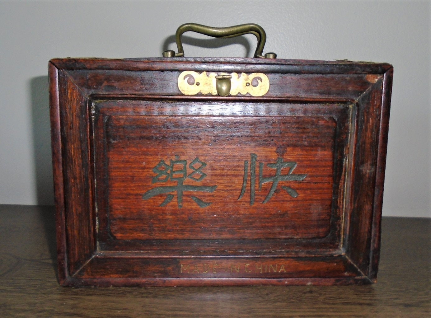 Sold at Auction: Antique Mahjong Set In Wooden Carved Box 1920's