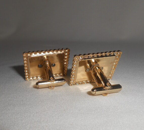 Cufflinks,  Cuff Links,  Vintage Cufflinks,  Rhin… - image 2