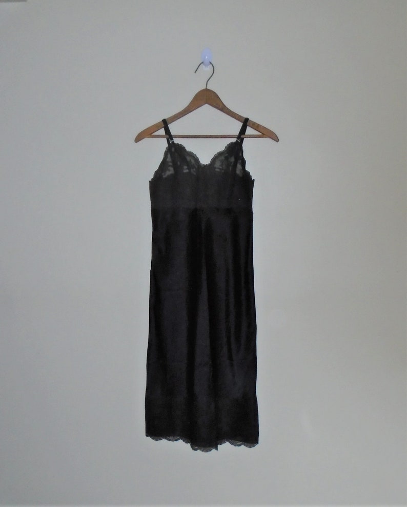 Fischer Heavenly Lingerie Black Lace Slip Size 34 Vintage - Etsy
