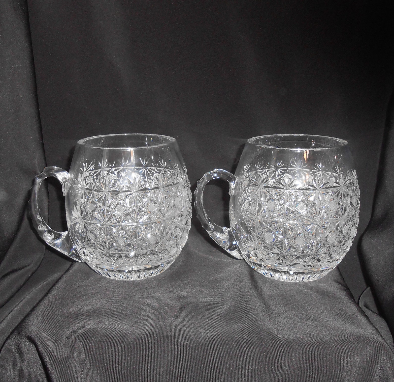 Crystal Beer Mugs Beer Glasses Cut Crystal Glasses Bar Etsy