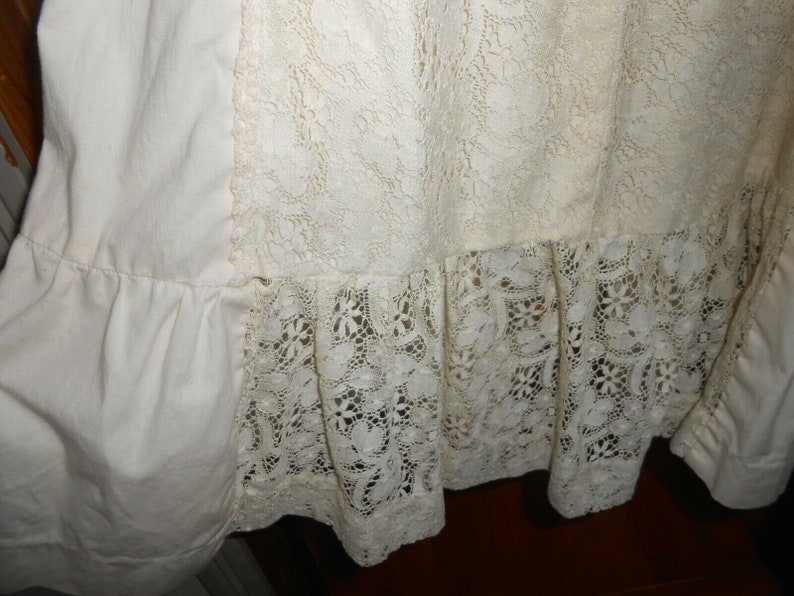 Gunne Sax Corset Dress Vintage Cream Lace Long Sleeve Sz 7 Prairie Wedding Boho Hippie image 8