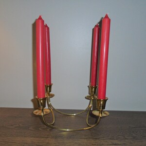 Brass Candle Holder,   4 Candle Holder,  Candle Holder,  Home Decor,  Brass Decor,  Candle Light,  Centerpiece,  Candelabra,  Brass Holder