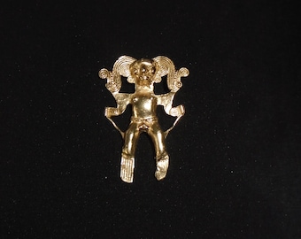 Alva Studios Museum Replica Mayan Aztec Inca Fertility God Brooch Pin