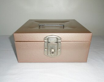 Hamilton Skotch Porta Locking File Metal Box Made USA Check Box Vintage