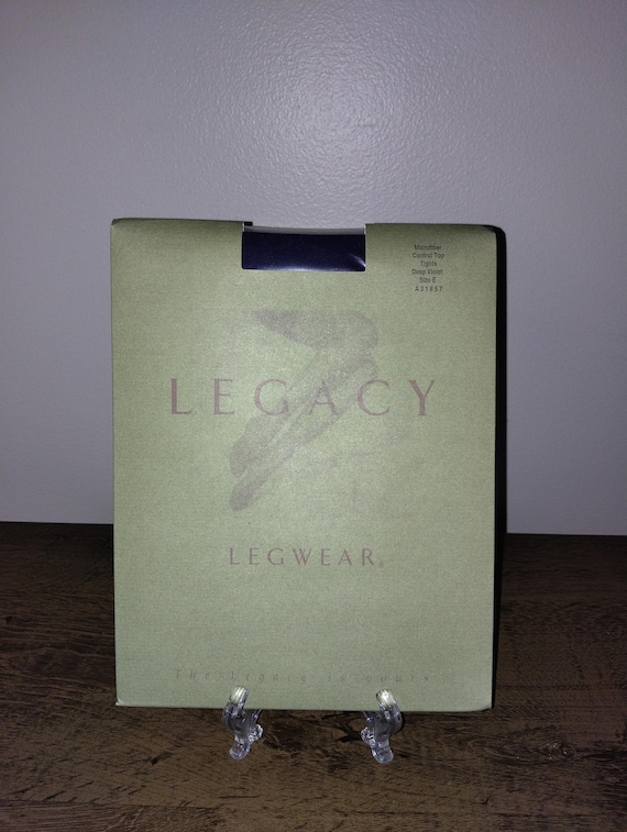 QVC Legacy Legwear Deep Violet Microfiber Tights Size E Control Top New In Package