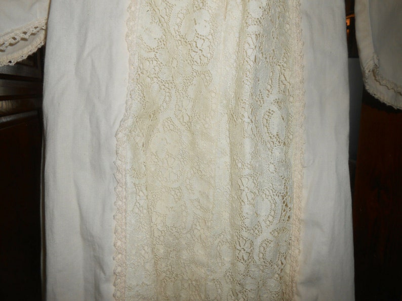 Gunne Sax Corset Dress Vintage Cream Lace Long Sleeve Sz 7 Prairie Wedding Boho Hippie image 9