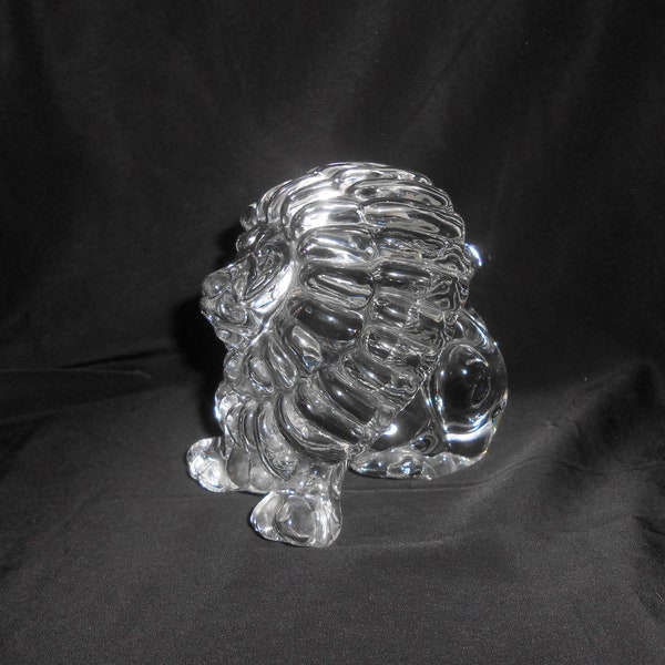 FM Konstglas,  FM Ronneby,  Art Glass Sculpture,  Hand Blown Glass,  Glass Lion Figurine,  Lion Figurine,  Lion Paperweight,  Swedish Gifts