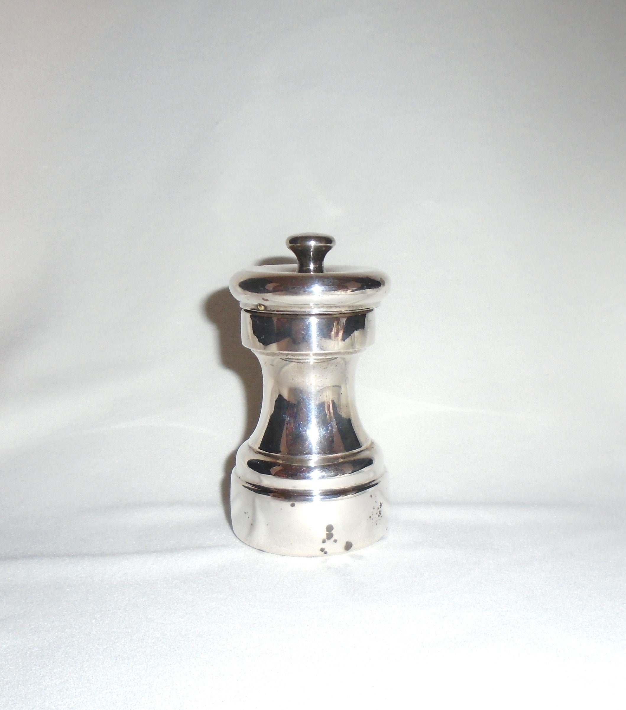 CARTIER BOREL STERLING SILVER AND WOOD LARGE PEPPER MILL sold at