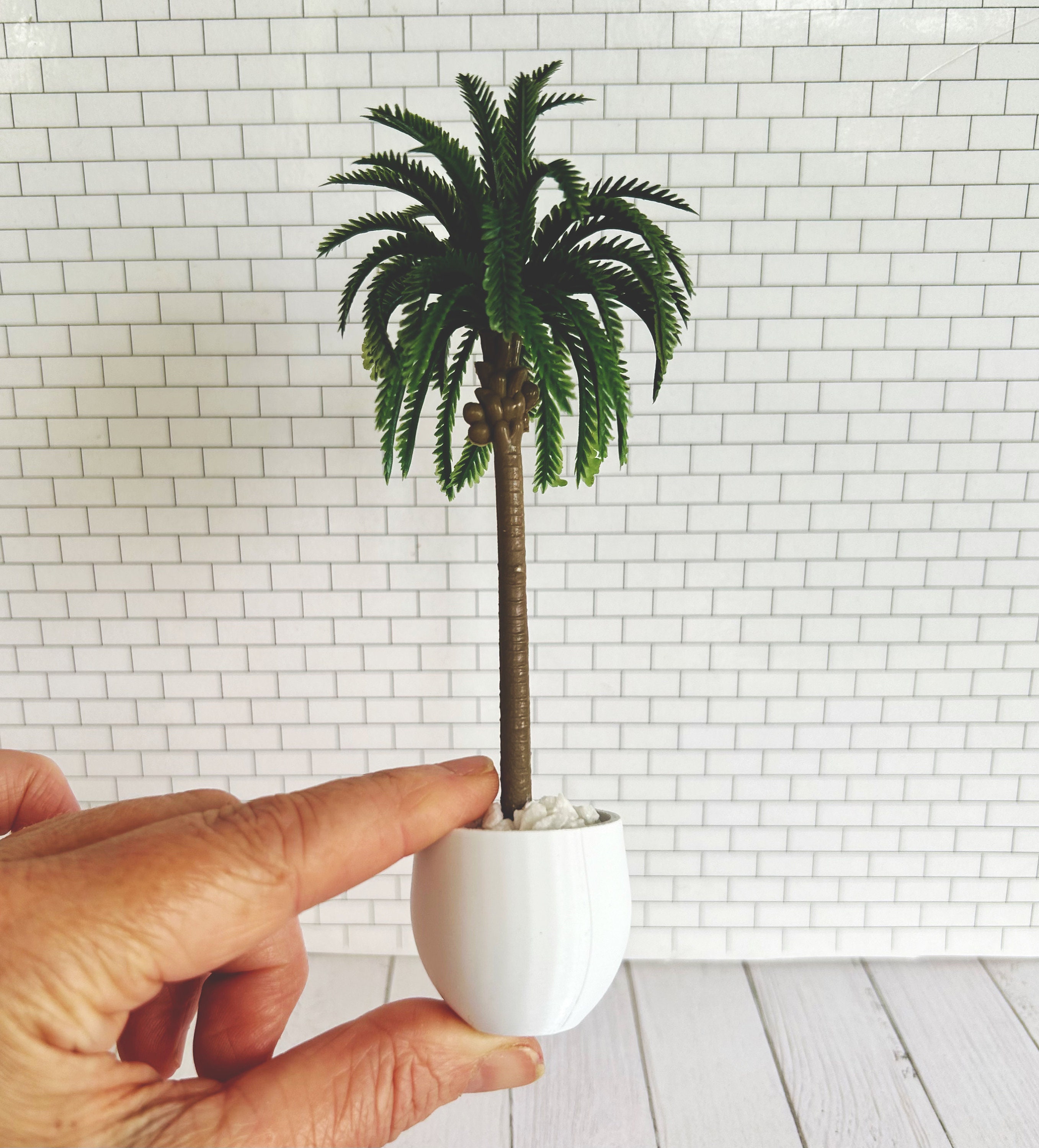Dollhouse Miniature Potted Palm Tree - Etsy