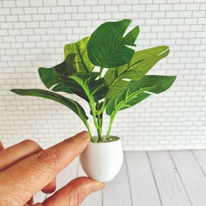 Dollhouse Miniature Large Leaf Tropical Plant image 1