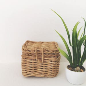 Puppenhaus Miniatur Rattan Korb