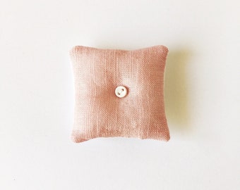 Dollhouse Miniature Pink Buttoned Cushion