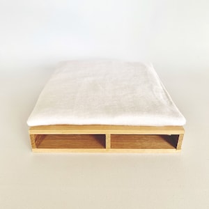 Dollhouse Miniature Double Size Pallet Bed & Mattress image 3