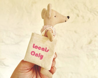 Dollhouse Miniature Locals Only Tote