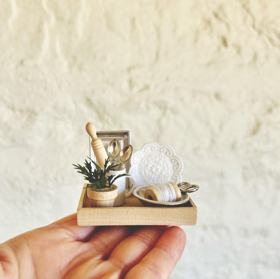 Dollhouse Miniature Kitchen Decor Tray Etsy