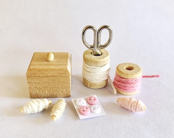 Dollhouse Miniature Sewing Set