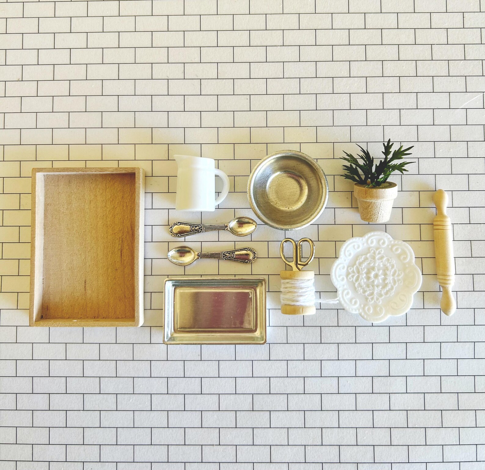 Dollhouse Miniature Kitchen Decor Tray Etsy