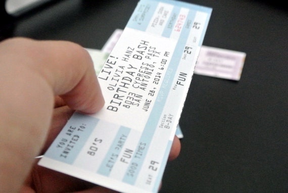 print your own ticket event concert invitation etsy
