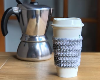 Crochet Coffee Cozy - Reusable Coffee Sleeve - Gifts for Teen Girls - Teacher Gift - Cup Sleeve - Crochet Coffee Cup Cozy - Eco-Friendly
