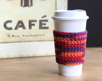 Crochet Coffee Cozy - Reusable Coffee Sleeve - Gifts for Best Friends - Teacher Gift - Cup Sleeve - Crochet Coffee Cup Cozy - Eco-Friendly