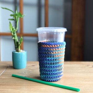 Iced Coffee Sleeve - Crochet Coffee Cup Sleeve - Coffee Lover Gifts