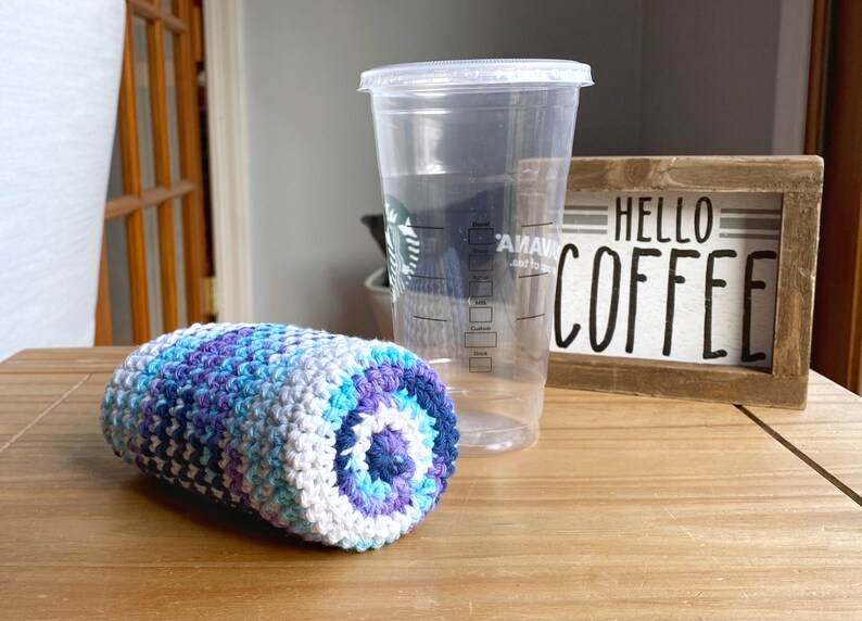 Iced Coffee Sleeve Teacher Gifts Crochet Coffee Cozy Etsy