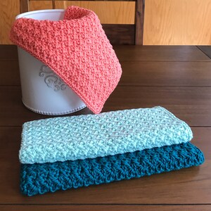 Crochet Dishcloth Set Modern Kitchen Decor Kitchen Towels Knit Dishcloth Cotton Dishcloth Crochet Washcloth Housewarming Gift image 2