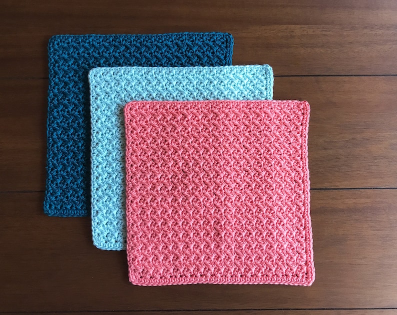 Crochet Dishcloth Set Modern Kitchen Decor Kitchen Towels Etsy