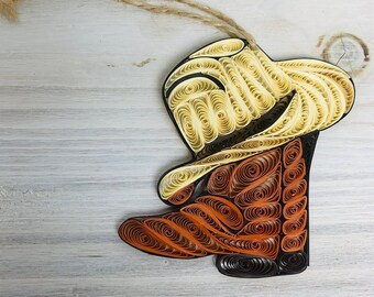 Hat and Boots Paper Quilling Ornament