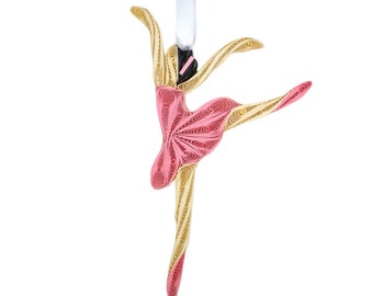 Ballerina Handmade Ornament – Eco-Friendly Paper Gift for Dancers and Ballet Lovers