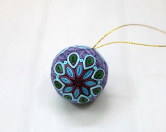 Handmade Christmas Ornament Ball, Handmade Paper Ornament Ball