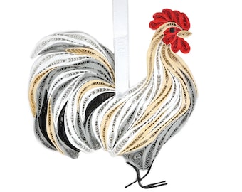 Rooster Handmade Ornament – Bestseller Chicken Gift for Bird Lovers and Rustic Farmhouse Holiday Decor