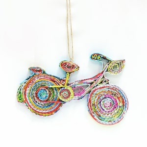 Bicycle Recycled Paper Ornament, Bestseller