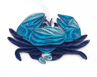 Crab, Handmade Paper Ornament