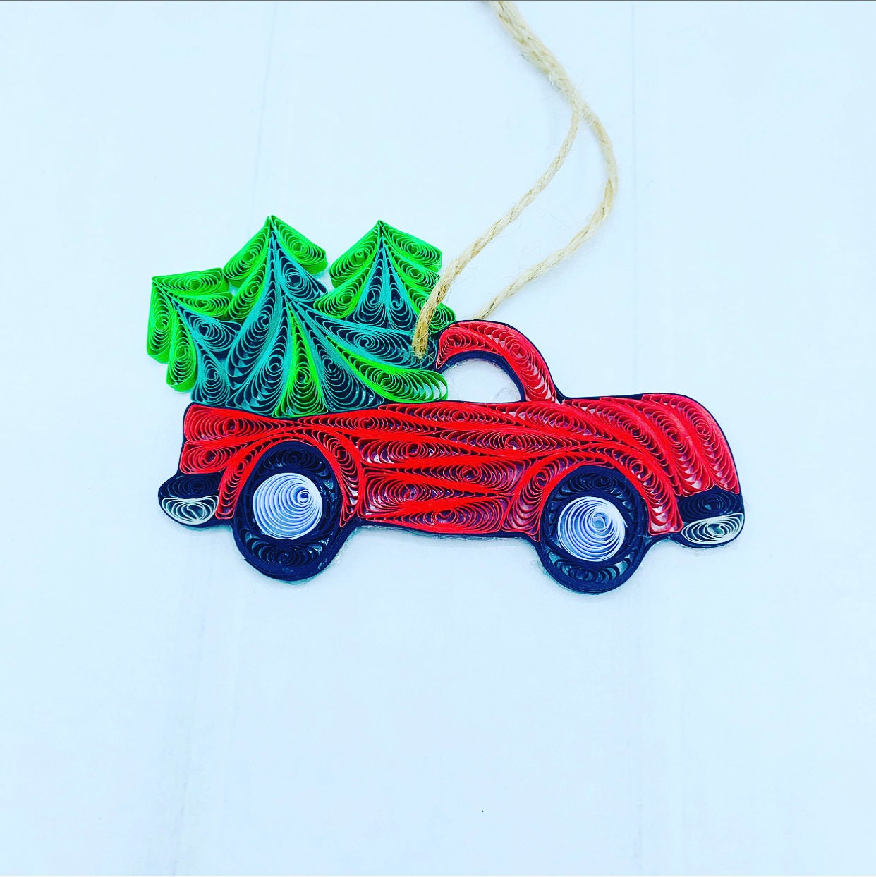 Hallmark Christmas Ornament Red Truck With Christmas Tree Etsy