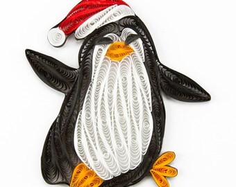 Penguin, Dancing Penguin Paper Ornament